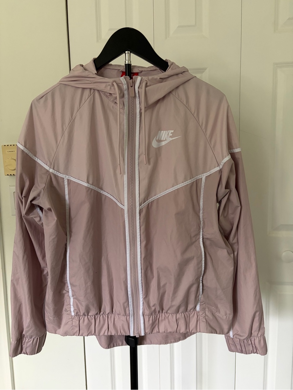 Nike Women’s Light Pink Hooded Bomber Jacket